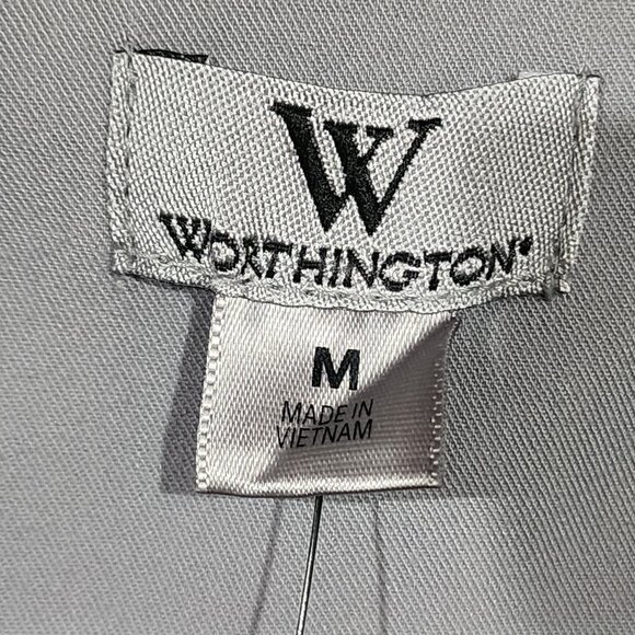 Worthington Blazer Grey One Button Closure Fully Lined Size M - Picture 7 of 7